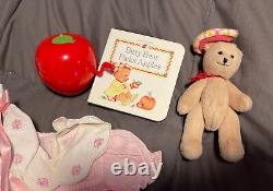 Bitty Baby Doll +Wicker Suitcase Retired 2003 American Girl-Pleasant company Lot