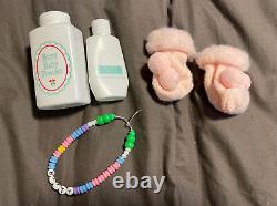 Bitty Baby Doll +Wicker Suitcase Retired 2003 American Girl-Pleasant company Lot