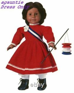 Brand New American Girl Addy Patriotic Party DRESS ONLY Outfit Retired & Rare