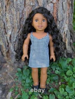 Brioni Custom American Girl Doll OOAK Black Hair Brown Eyes Claudie Mold Tiana