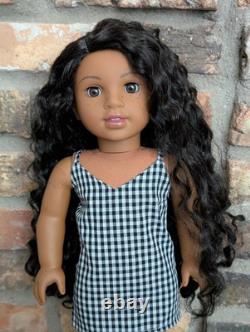 Brioni Custom American Girl Doll OOAK Black Hair Brown Eyes Claudie Mold Tiana