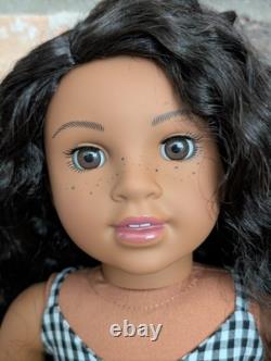 Brioni Custom American Girl Doll OOAK Black Hair Brown Eyes Claudie Mold Tiana