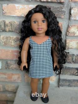 Brioni Custom American Girl Doll OOAK Black Hair Brown Eyes Claudie Mold Tiana