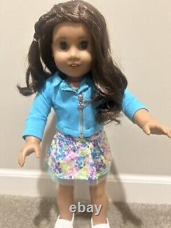 CYO American Girl Doll Create Your Own Brown Curly Hair Brown Eyes Side Bangs