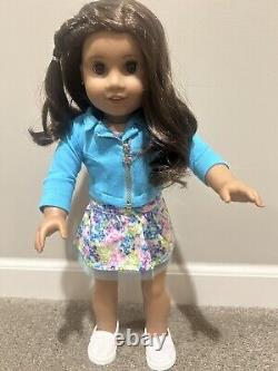 CYO American Girl Doll Create Your Own Brown Curly Hair Brown Eyes Side Bangs