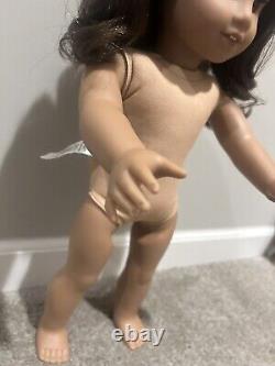 CYO American Girl Doll Create Your Own Brown Curly Hair Brown Eyes Side Bangs