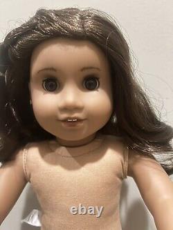 CYO American Girl Doll Create Your Own Brown Curly Hair Brown Eyes Side Bangs