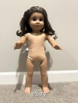 CYO American Girl Doll Create Your Own Brown Curly Hair Brown Eyes Side Bangs