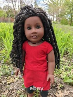 Charisma Custom American Girl Doll OOAK Curly Black Hair Hazel Eyes Addy