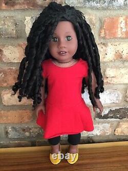 Charisma Custom American Girl Doll OOAK Curly Black Hair Hazel Eyes Addy