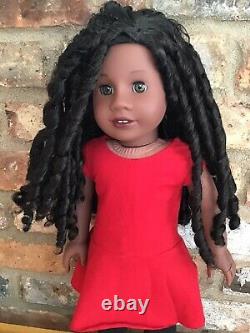 Charisma Custom American Girl Doll OOAK Curly Black Hair Hazel Eyes Addy