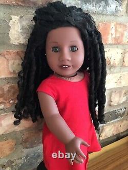 Charisma Custom American Girl Doll OOAK Curly Black Hair Hazel Eyes Addy