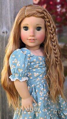 Custom American Girl Doll BeForever Rebecca Hazel Eyes Red Blonde Wig OOAK