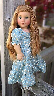 Custom American Girl Doll BeForever Rebecca Hazel Eyes Red Blonde Wig OOAK