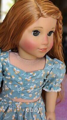 Custom American Girl Doll BeForever Rebecca Hazel Eyes Red Blonde Wig OOAK