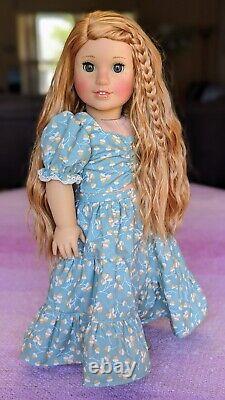 Custom American Girl Doll BeForever Rebecca Hazel Eyes Red Blonde Wig OOAK