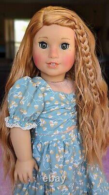 Custom American Girl Doll BeForever Rebecca Hazel Eyes Red Blonde Wig OOAK