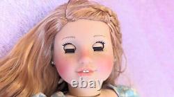 Custom American Girl Doll BeForever Rebecca Hazel Eyes Red Blonde Wig OOAK