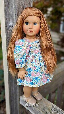 Custom American Girl Doll BeForever Rebecca Red Wavy Hair Blue Eyes OOAK