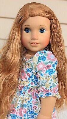 Custom American Girl Doll BeForever Rebecca Red Wavy Hair Blue Eyes OOAK