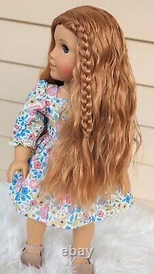 Custom American Girl Doll BeForever Rebecca Red Wavy Hair Blue Eyes OOAK