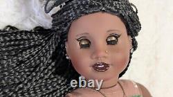 Custom American Girl Doll Hazel Eyes Black Braid Wig Elphaba Witch Wicked OOAK