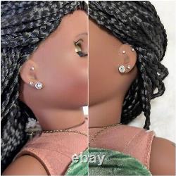 Custom American Girl Doll Hazel Eyes Black Braid Wig Elphaba Witch Wicked OOAK