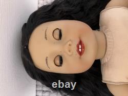 Custom American Girl Doll Long Wavy Black Hair Blue Gray Eyes Ophelia