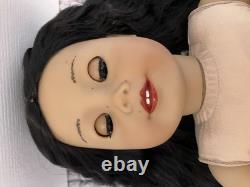 Custom American Girl Doll Long Wavy Black Hair Blue Gray Eyes Ophelia