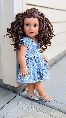 Custom American Girl Doll Maritza Ochoa Brown Eyes Curly Wig World By Us OOAK