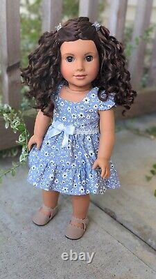 Custom American Girl Doll Maritza Ochoa Brown Eyes Curly Wig World By Us OOAK