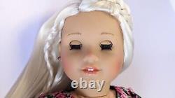 Custom American Girl Doll Rebecca Ruben Green Blue Glass Eyes Blonde Wig OOAK