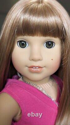 Custom American Girl Doll Rebecca Ruben Hazel Eyes Light Brown Wig Hair OOAK