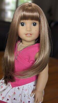 Custom American Girl Doll Rebecca Ruben Hazel Eyes Light Brown Wig Hair OOAK