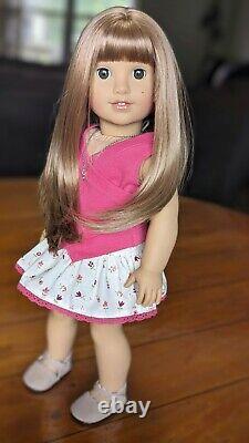 Custom American Girl Doll Rebecca Ruben Hazel Eyes Light Brown Wig Hair OOAK
