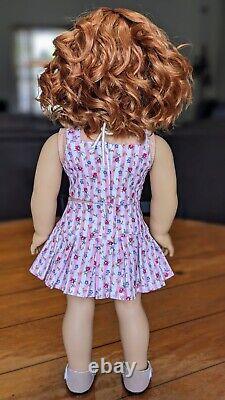 Custom American Girl Doll Rebecca Ruben Hazel Eyes Short Red Wavy Wig Hair OOAK