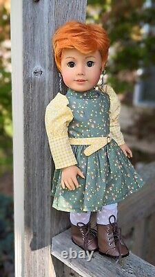 Custom American Girl Doll Truly Me 100 TM JLY Brown Eyes Red Pixie Hair Wig