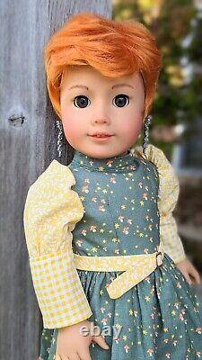 Custom American Girl Doll Truly Me 100 TM JLY Brown Eyes Red Pixie Hair Wig