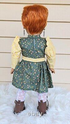 Custom American Girl Doll Truly Me 100 TM JLY Brown Eyes Red Pixie Hair Wig