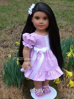 Custom American Girl Doll Truly Me 122 Brown Eyes Black Wig American Doll Dreams