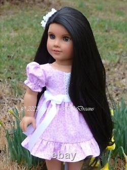 Custom American Girl Doll Truly Me 122 Brown Eyes Black Wig American Doll Dreams