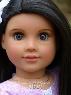 Custom American Girl Doll Truly Me 122 Brown Eyes Black Wig American Doll Dreams