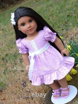 Custom American Girl Doll Truly Me 122 Brown Eyes Black Wig American Doll Dreams