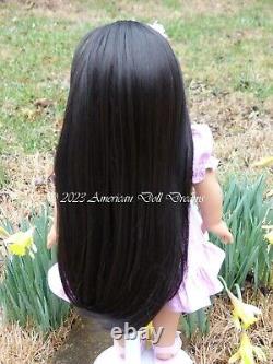 Custom American Girl Doll Truly Me 122 Brown Eyes Black Wig American Doll Dreams