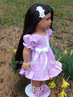 Custom American Girl Doll Truly Me 122 Brown Eyes Black Wig American Doll Dreams