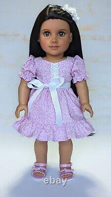 Custom American Girl Doll Truly Me 122 Brown Eyes Black Wig American Doll Dreams