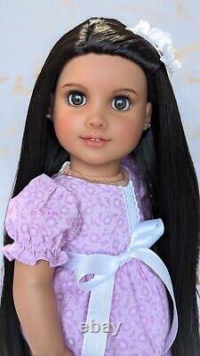 Custom American Girl Doll Truly Me 122 Brown Eyes Black Wig American Doll Dreams