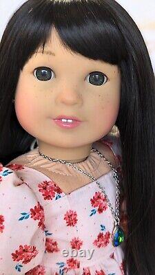 Custom American Girl Doll Truly Me 40 TM JLY Jess Mold Hazel Eyes Black Wig OOAK