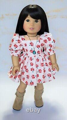 Custom American Girl Doll Truly Me 40 TM JLY Jess Mold Hazel Eyes Black Wig OOAK