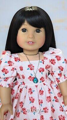 Custom American Girl Doll Truly Me 40 TM JLY Jess Mold Hazel Eyes Black Wig OOAK